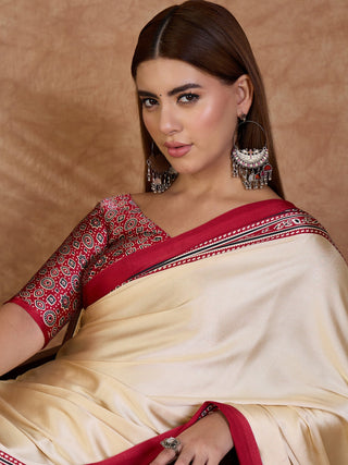 Miranvi Contemporary Semi Modal Saree for Special Occasions ClothsVilla