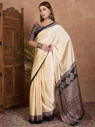 Miranvi Contemporary Semi Modal Saree for Special Occasions ClothsVilla