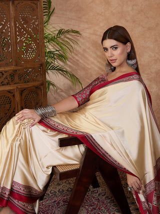 Miranvi Contemporary Semi Modal Saree for Special Occasions ClothsVilla