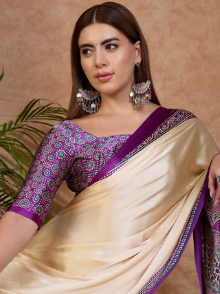 Miranvi Contemporary Semi Modal Saree for Special Occasions ClothsVilla