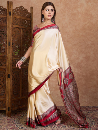 Miranvi Contemporary Semi Modal Saree for Special Occasions ClothsVilla