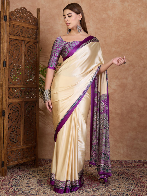 Miranvi Contemporary Semi Modal Saree for Special Occasions ClothsVilla