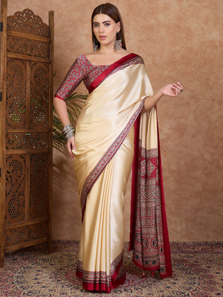 Miranvi Contemporary Semi Modal Saree for Special Occasions ClothsVilla
