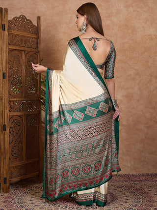 Miranvi Contemporary Semi Modal Saree for Special Occasions ClothsVilla