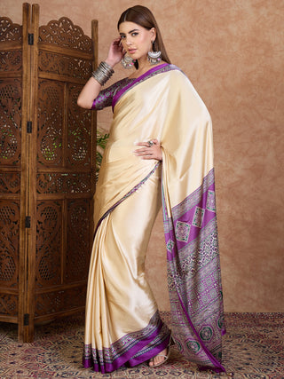 Miranvi Contemporary Semi Modal Saree for Special Occasions ClothsVilla