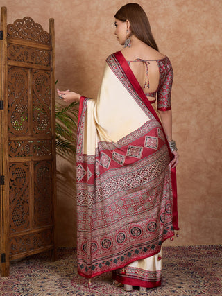 Miranvi Contemporary Semi Modal Saree for Special Occasions ClothsVilla
