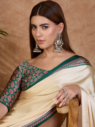 Miranvi Contemporary Semi Modal Saree for Special Occasions ClothsVilla