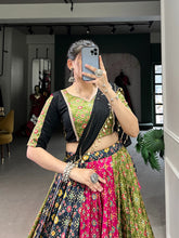 Load image into Gallery viewer, Multi Color Dola Silk &amp; Pure Cotton Lehenga Choli Set ClothsVilla