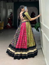 Load image into Gallery viewer, Multi Color Dola Silk &amp; Pure Cotton Lehenga Choli Set ClothsVilla