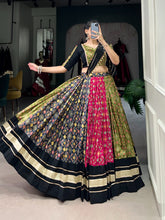 Load image into Gallery viewer, Multi Color Dola Silk &amp; Pure Cotton Lehenga Choli Set ClothsVilla