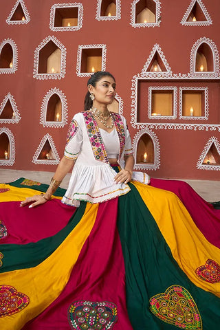 Multi Color Designer Jacket with Ghagra Choli for Navratri Clothsvilla