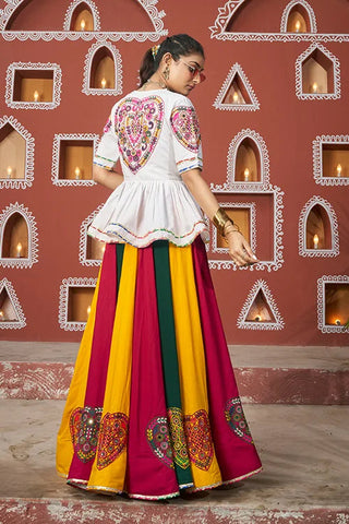 Multi Color Designer Jacket with Ghagra Choli for Navratri Clothsvilla