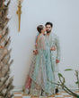 Load image into Gallery viewer, Multi Color Glamorous Fox Georgette Embroidered Semi-Stitched Lehenga Set Clothsvilla