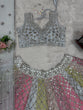 Load image into Gallery viewer, Multi Color Glamorous Fox Georgette Embroidered Semi-Stitched Lehenga Set Clothsvilla