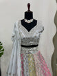 Load image into Gallery viewer, Multi Color Glamorous Fox Georgette Embroidered Semi-Stitched Lehenga Set Clothsvilla