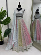 Load image into Gallery viewer, Multi Color Glamorous Fox Georgette Embroidered Semi-Stitched Lehenga Set Clothsvilla