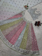 Load image into Gallery viewer, Multi Color Glamorous Fox Georgette Embroidered Semi-Stitched Lehenga Set Clothsvilla