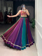 Load image into Gallery viewer, Multi-Color Lehenga &amp; Mirror Work Blouse ClothsVilla