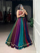 Load image into Gallery viewer, Multi-Color Lehenga &amp; Mirror Work Blouse ClothsVilla