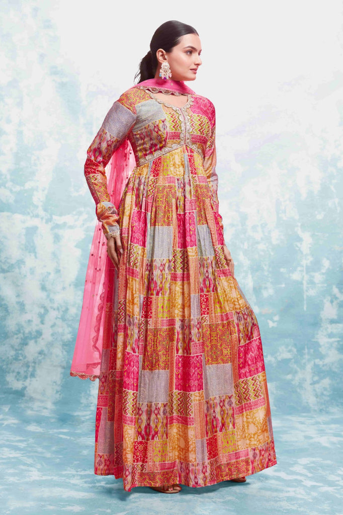 Multi-Color Muslin Printed & Embroidered Suit Set | Fully Stitched & Ready to Wear ClothsVilla