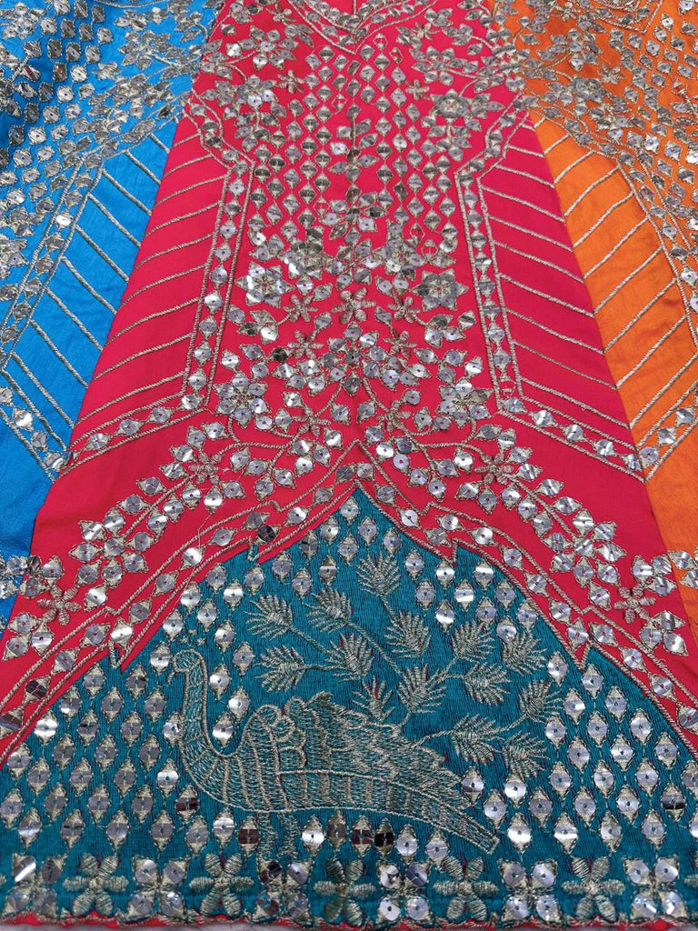 Multi Color Royal Mono Fenton Lehenga Set with Zari & 9mm Sequence Embroidery ClothsVilla