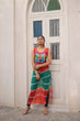 Load image into Gallery viewer, Multi Colour Bandhej Printed Georgette Kurti with Kutchi Gamthi Mirror &amp; Codi Lace Work ClothsVilla