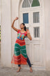Load image into Gallery viewer, Multi Colour Bandhej Printed Georgette Kurti with Kutchi Gamthi Mirror &amp; Codi Lace Work ClothsVilla