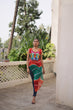 Load image into Gallery viewer, Multi Colour Bandhej Printed Georgette Kurti with Kutchi Gamthi Mirror &amp; Codi Lace Work ClothsVilla