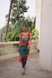 Load image into Gallery viewer, Multi Colour Bandhej Printed Georgette Kurti with Kutchi Gamthi Mirror &amp; Codi Lace Work ClothsVilla