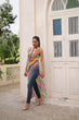 Load image into Gallery viewer, Multi Colour Bandhej Printed Georgette Kurti with Kutchi Gamthi Mirror &amp; Codi Lace Work ClothsVilla