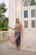 Load image into Gallery viewer, Multi Colour Bandhej Printed Georgette Kurti with Kutchi Gamthi Mirror &amp; Codi Lace Work ClothsVilla