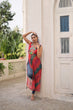 Load image into Gallery viewer, Multi Colour Bandhej Printed Georgette Kurti with Kutchi Gamthi Mirror &amp; Codi Lace Work ClothsVilla