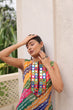 Load image into Gallery viewer, Multi Colour Bandhej Printed Georgette Kurti with Kutchi Gamthi Mirror &amp; Codi Lace Work ClothsVilla