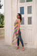 Load image into Gallery viewer, Multi Colour Bandhej Printed Georgette Kurti with Kutchi Gamthi Mirror &amp; Codi Lace Work ClothsVilla