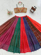 Load image into Gallery viewer, Multi Colour Designer Faux Georgette Lehenga with Digital Print &amp; Mirror Work Blouse ClothsVilla