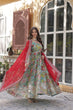 Load image into Gallery viewer, Multi Colour Designer Russian Silk Foil Embroidered Top with Sequined Dupatta Elegant Ethnic Ensemble ClothsVilla