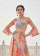 Load image into Gallery viewer, Multi Colour Digital Printed Georgette Lehenga Choli Set ClothsVilla