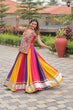 Load image into Gallery viewer, Multi Colour Lehenga with Real Mirror Work Blouse ClothsVilla