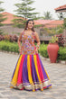 Load image into Gallery viewer, Multi Colour Lehenga with Real Mirror Work Blouse ClothsVilla