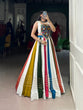 Load image into Gallery viewer, Multi Colour Mirror Work Gota Patti Lehenga ClothsVilla