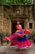 Load image into Gallery viewer, Multi Colour Premium Georgette 3-Layer Ruffle Anarkali Gown with Mirror Work ClothsVilla