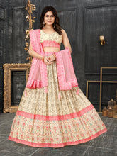 Load image into Gallery viewer, Multicolor Ajrakh Lehenga Choli with Digital Print &amp; Crush Work ClothsVilla