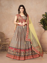 Load image into Gallery viewer, Multicolor Ajrakh Printed Leheng Choli ClothsVilla