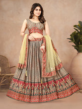 Load image into Gallery viewer, Multicolor Ajrakh Printed Leheng Choli ClothsVilla