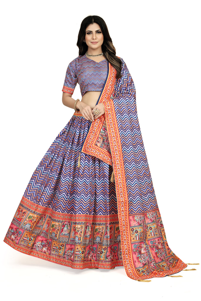 Multicolor Dola Silk Lehenga Choli Set ClothsVilla