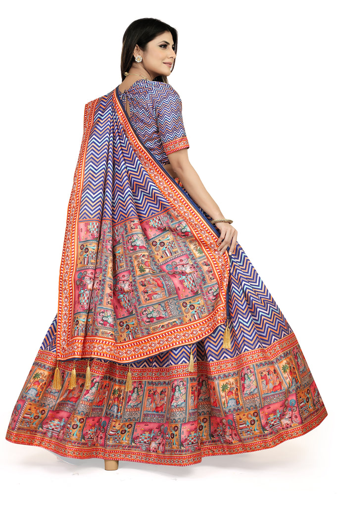 Multicolor Dola Silk Lehenga Choli Set ClothsVilla