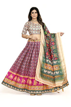 Load image into Gallery viewer, Multicolor Dola Silk Lehenga Choli Set with Digital Print ClothsVilla