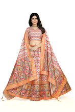 Load image into Gallery viewer, Multicolor Dola Silk Lehenga Choli Set - Perfect for Navratri ClothsVilla