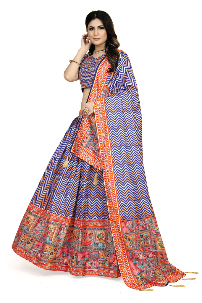 Multicolor Dola Silk Lehenga Choli Set ClothsVilla