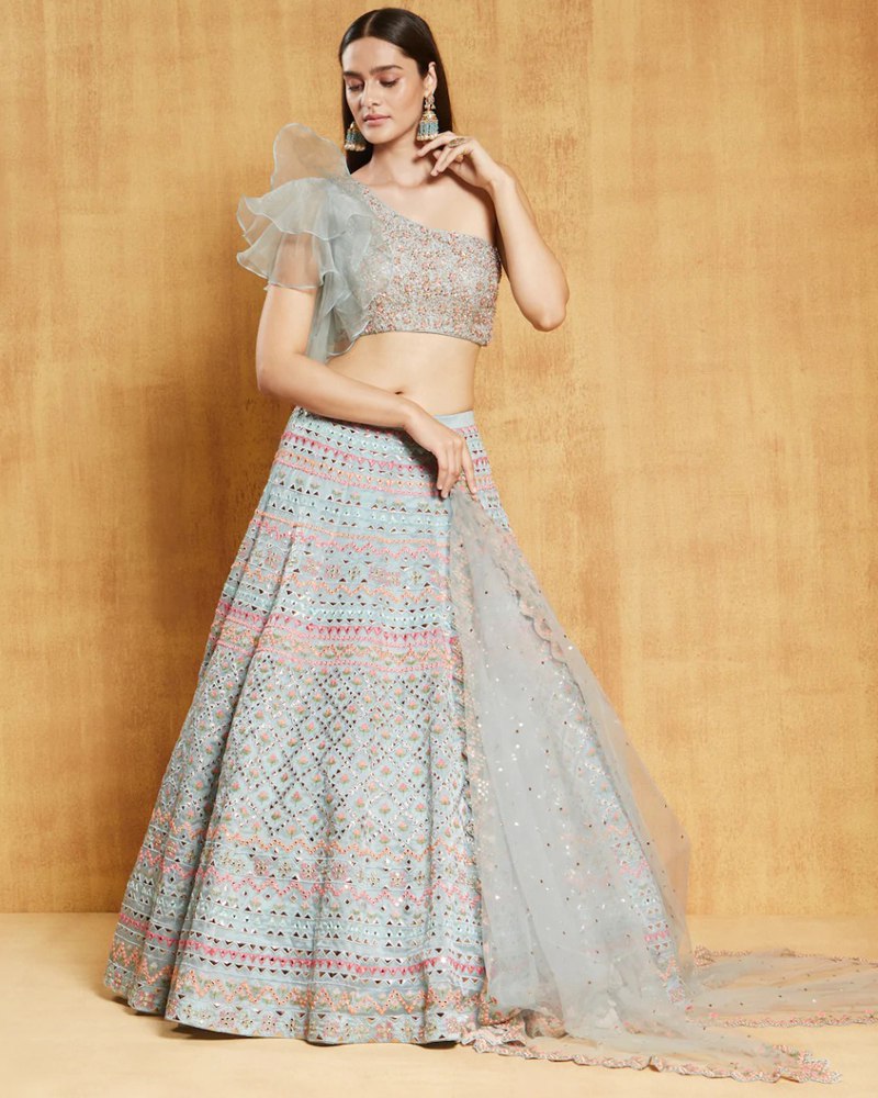 Multicolor Lehenga Choli Set with Breathtaking Flair ClothsVilla